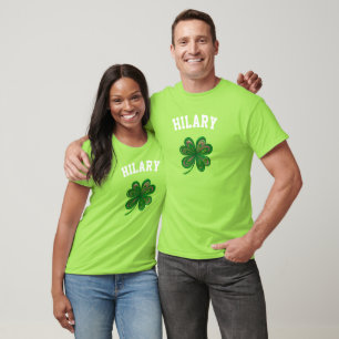 Shamrock Name Front and Back St Patrick's Day T-Shirt