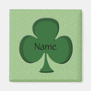 Shamrock Name Square Magnet Template