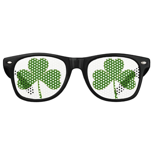 Shamrock (Not 4 Leaf Clover) Retro Sunglasses (Front)
