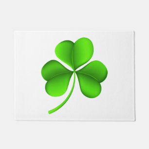Shamrock on White dmcn Doormat