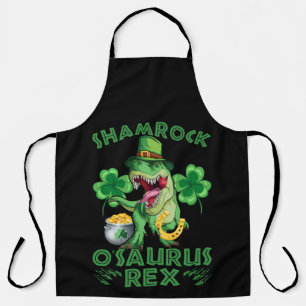 Shamrock O'saurus Rex   St. Patrick's Day Apron