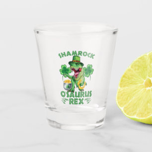 Shamrock O'saurus Rex   St. Patrick's Day Shot Glass