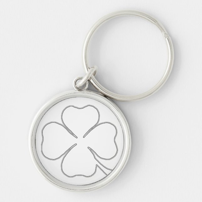 Shamrock Outline Keychain (Front)