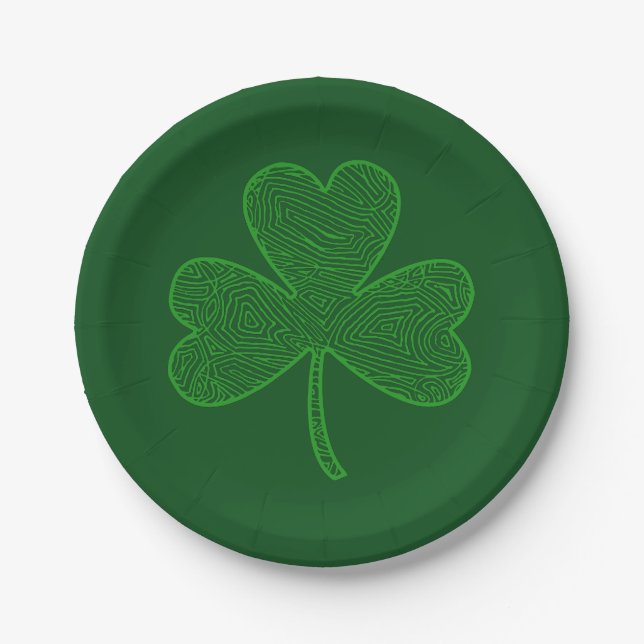 Shamrock Paper Plate (Front)