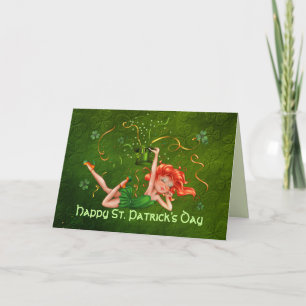 Shamrock Party Girl Card