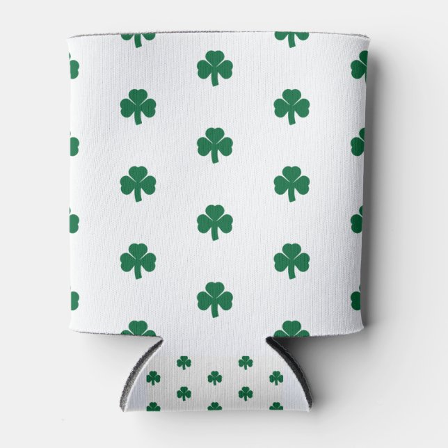 Shamrock Pattern Can Cooler (Front)
