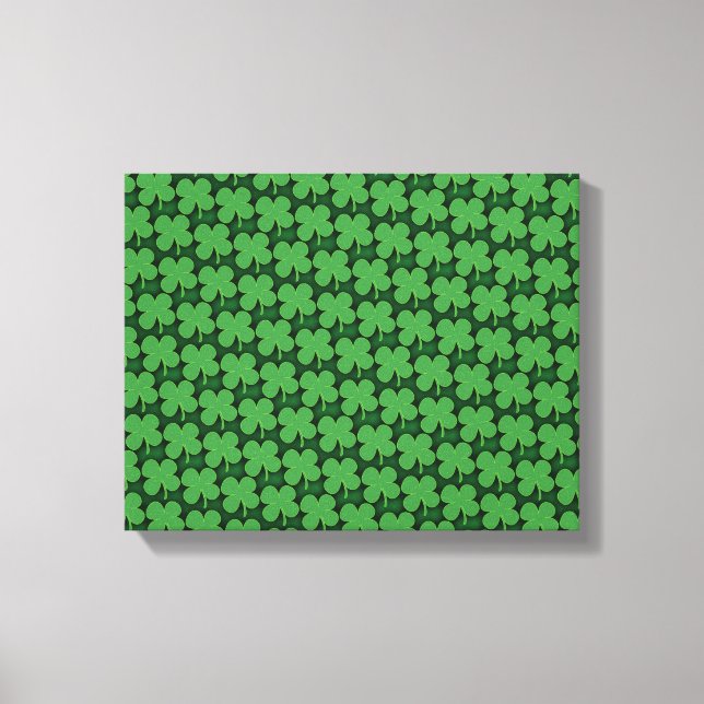 Shamrock Pattern Canvas Print (Front)