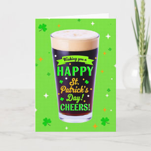 Shamrock Pattern Cheers Card