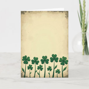 Shamrock Pattern Green Card