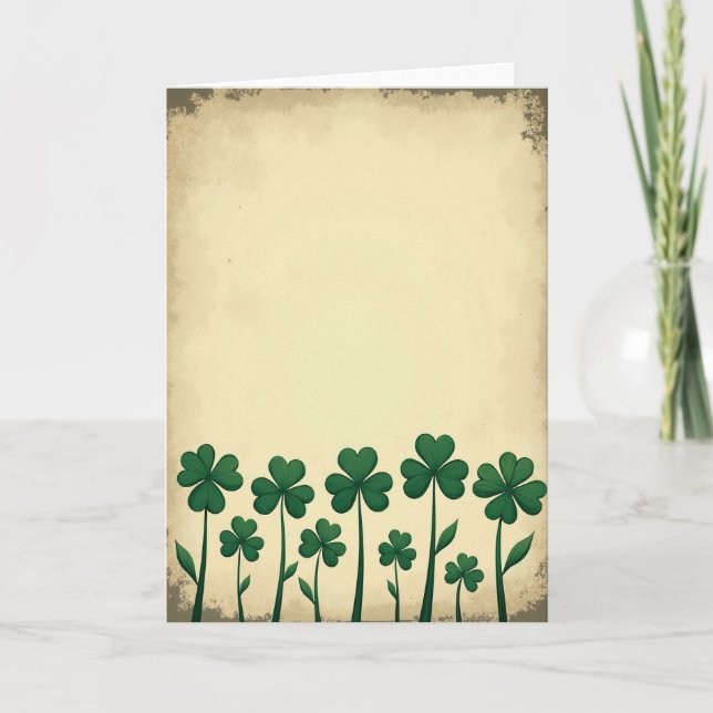 Shamrock Pattern Green Card (Front)