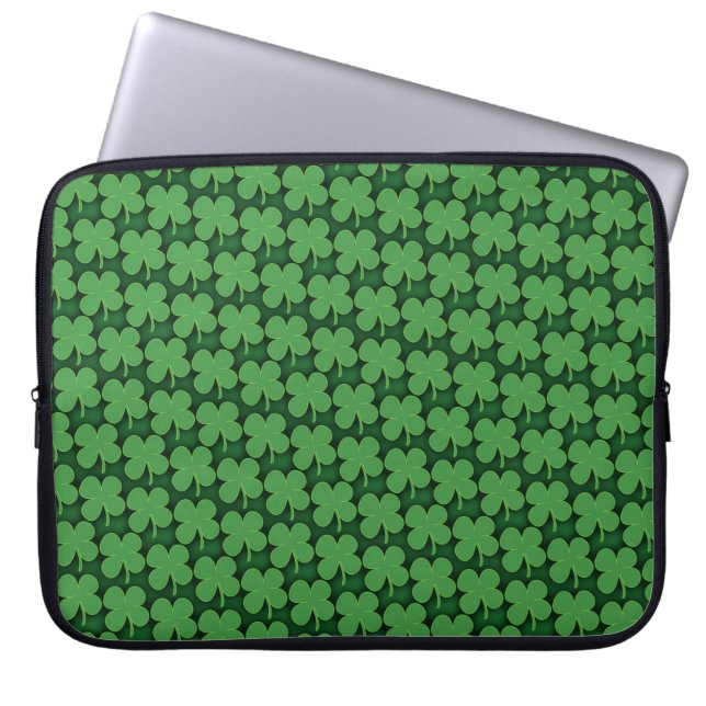 Shamrock Pattern Laptop Sleeve (Front)