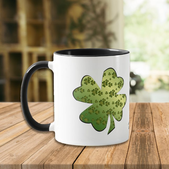 Shamrock Pattern Personalised Mug (Creator Uploaded)