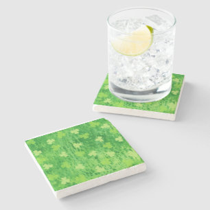 Shamrock Pattern - St Patricks Day - Stone Coaster