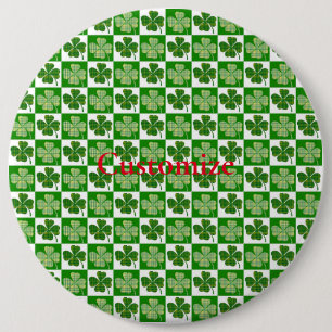 Shamrock Pattern  Thunder_Cove 6 Cm Round Badge