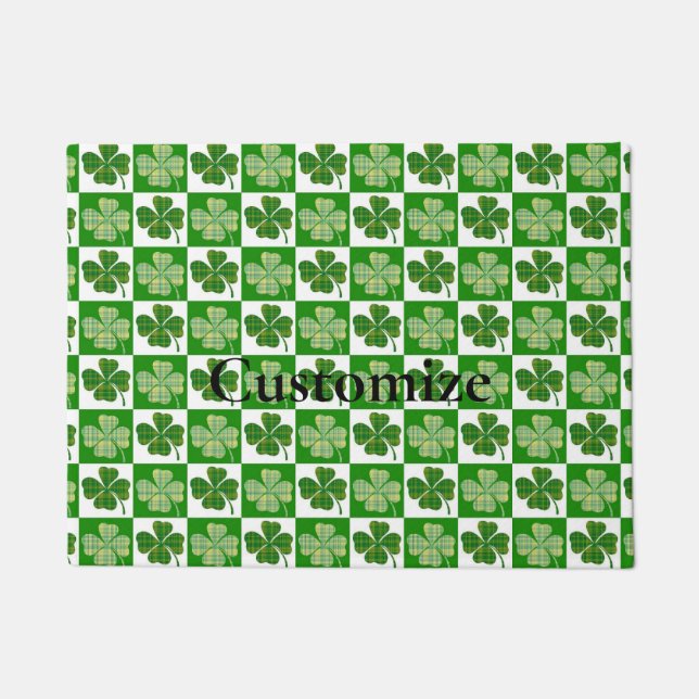 Shamrock Pattern  Thunder_Cove Doormat (Front)