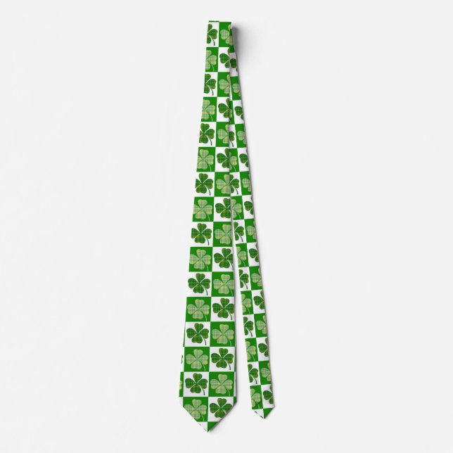 Shamrock Pattern  Thunder_Cove Tie (Front)