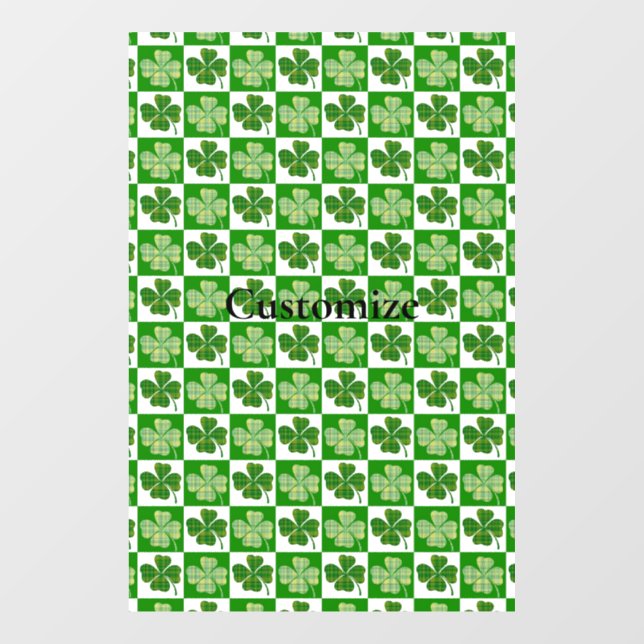 Shamrock Pattern  Thunder_Cove Window Cling (Sheet)