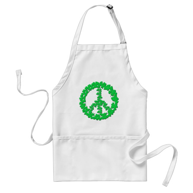 Shamrock Peace Sign Products Standard Apron (Front)