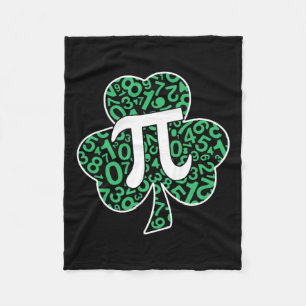 Shamrock Pi Day Cute St. Patrick's Day And Math Lo Fleece Blanket