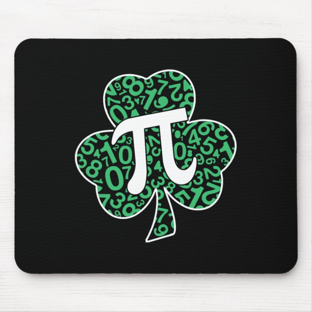 Shamrock Pi Day Cute St. Patrick's Day And Math Lo Mouse Mat (Front)
