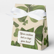 Shamrock Plant with Custom Cream Colour and Text