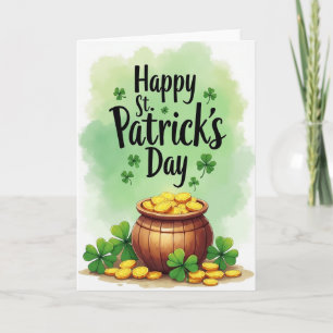 Shamrock Pot Of Gold Card