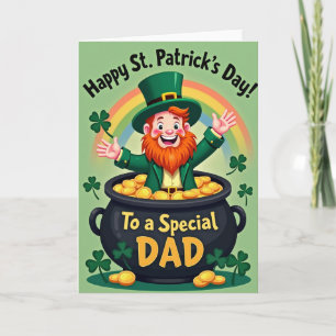 Shamrock Pot Of Gold Dad Card