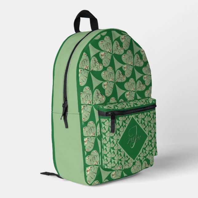 Shamrock Print Cut Sew Bag (Back Corner Left)
