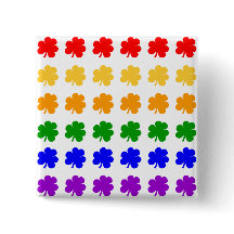 Shamrock Rainbow Button