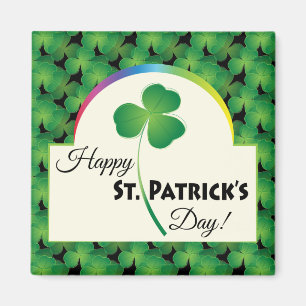 Shamrock Rainbow Happy St. Patrick's Day Magnet