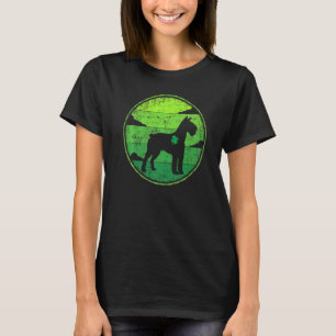 Shamrock Retro Vintage Giant Schnauzer Dog St Patr T-Shirt