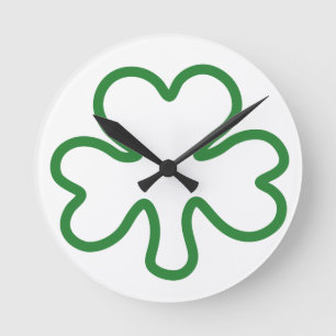 Shamrock Round Clock