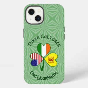 Shamrock Scot Lion Ireland USA Flags Personalised iPhone 13 Case