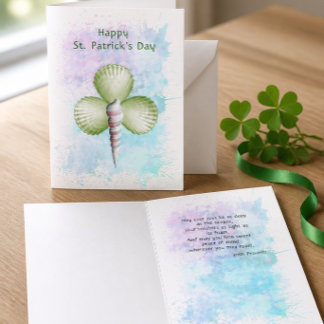 Shamrock Seashells St. Patrick's Day Card