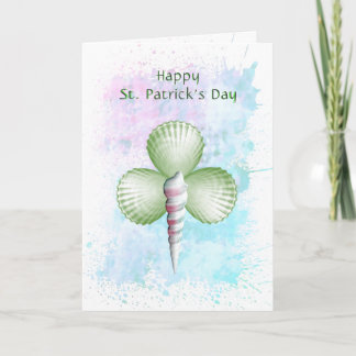 Shamrock Seashells St. Patrick's Day Card