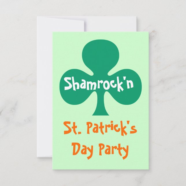 Shamrock shamrock'n party Invitation kelly green (Front)