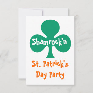 Shamrock shamrock'n party Invitation kelly green