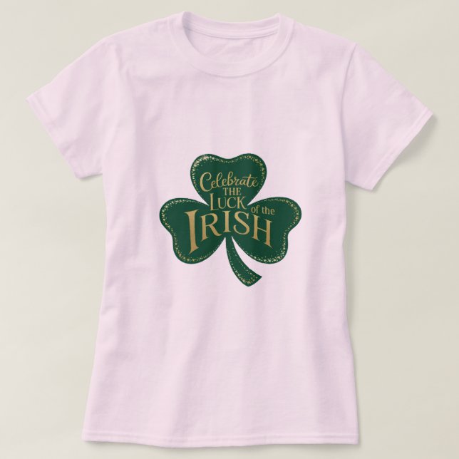 Shamrock Shimmer T-Shirt (Design Front)