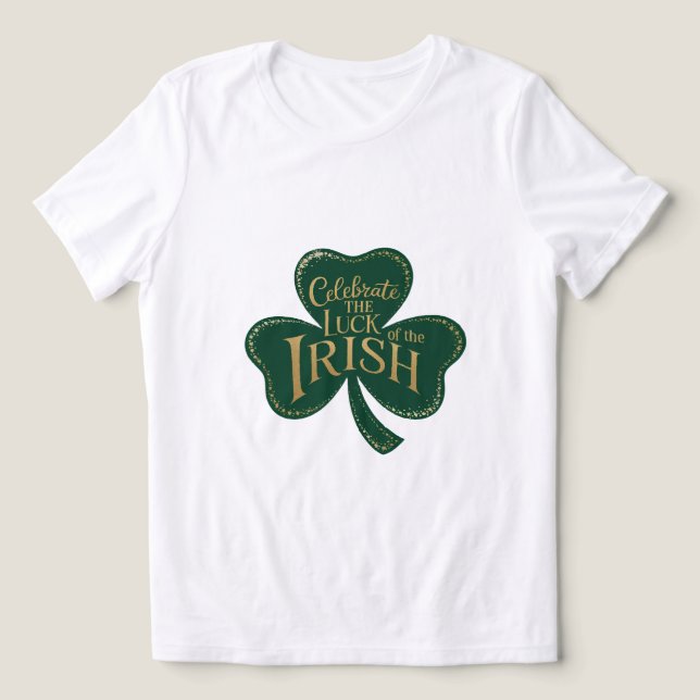 Shamrock Shimmer Tri-Blend Shirt (Design Front)
