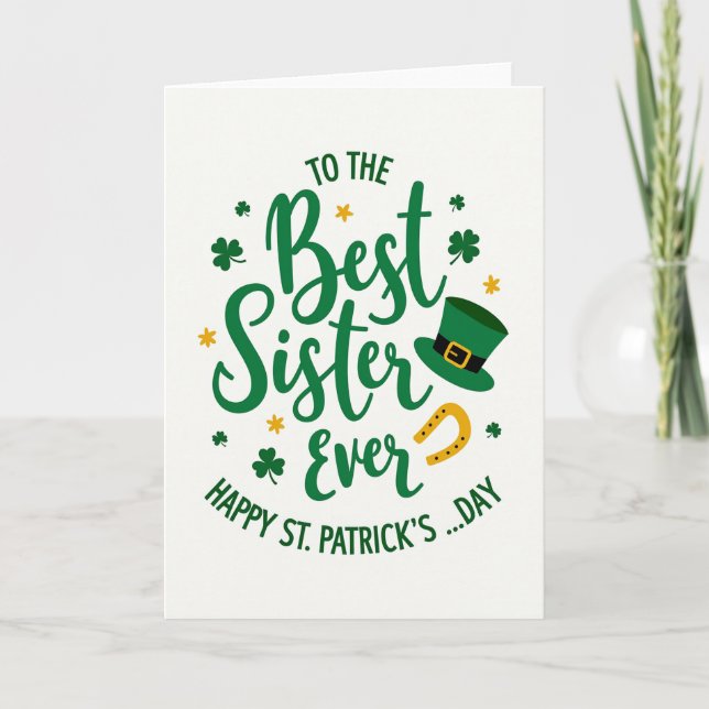 Shamrock Sister St Patricks Card (Front)