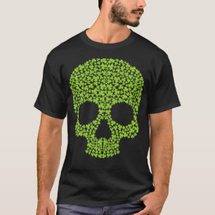 Shamrock Skull Lucky Irish Skull St T-Shirt