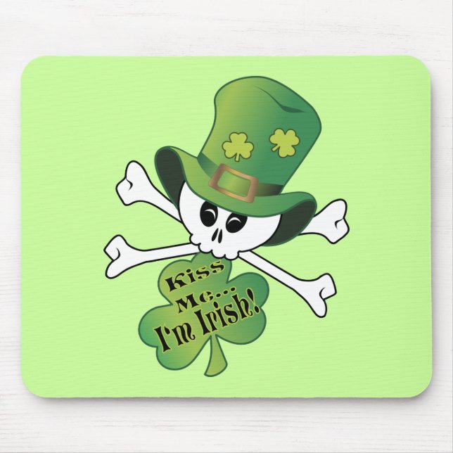 Shamrock Skull Mouse Mat (Front)