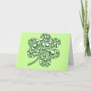 Shamrock Skulls Card