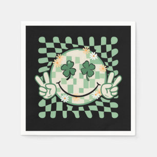 Shamrock Smile Face Funny St Patrick's Day Napkin