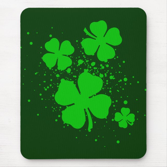 Shamrock Spatter Mouse Mat (Front)