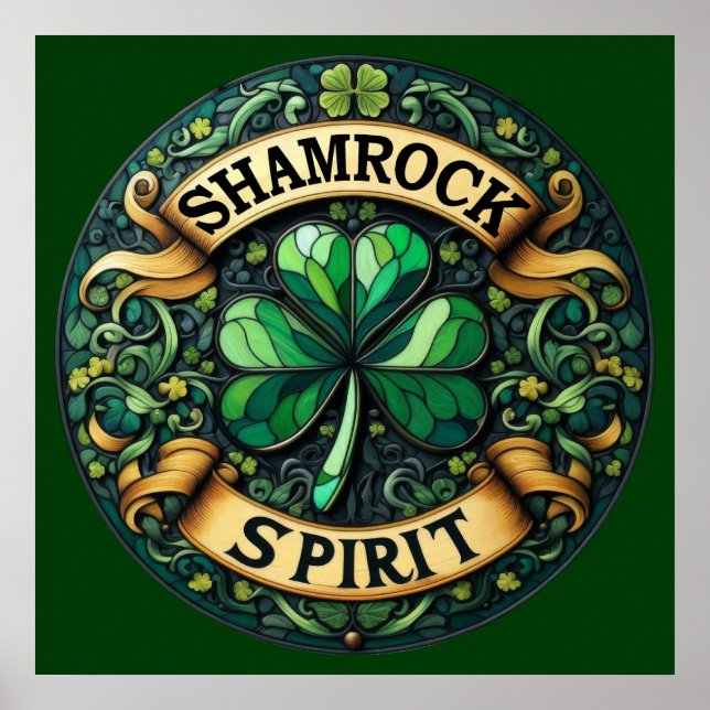 Shamrock Spirit Art Poster (Front)