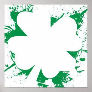 Shamrock Splatter Poster