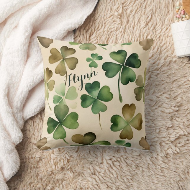 Shamrock St Patricks Day Cushion (Blanket)
