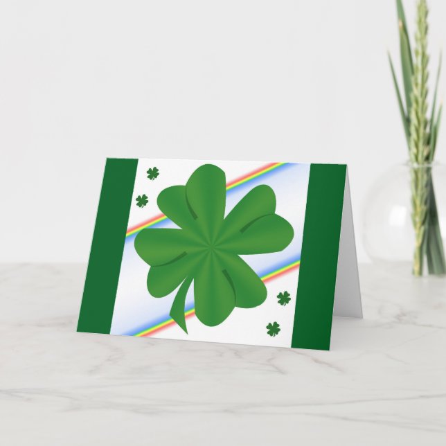Shamrock St. Patrick's Day Greeting Card (Front)