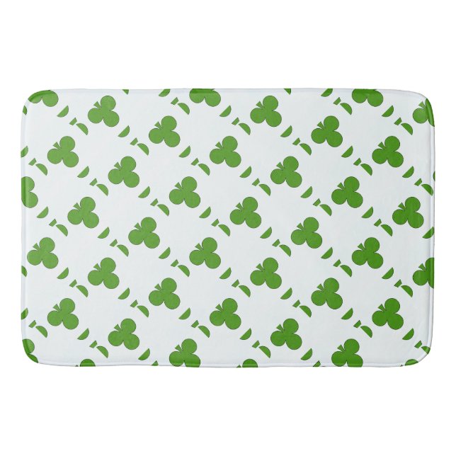 Shamrock St. Patrick's Day Holiday  Bath Mat (Front)